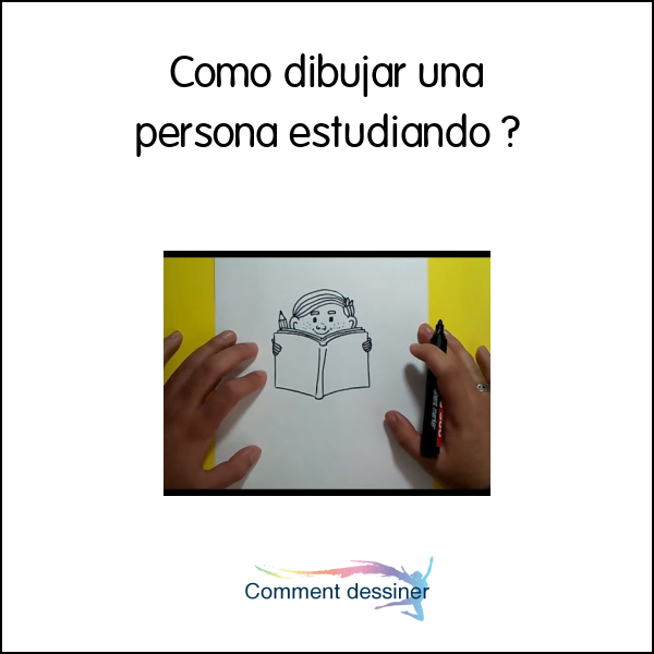 Como dibujar una persona estudiando